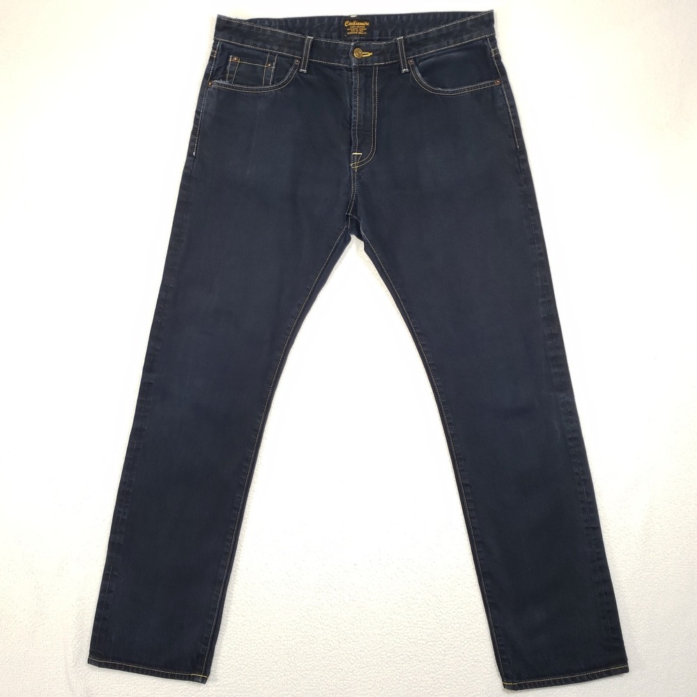 Civilianaire Jeans Mens 34 Dark Blue Indigo Straight Leg USA Made Japanese Denim